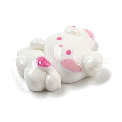 ハロウィーンテーマの不透明樹脂デコデンカボション  兎  26x19x8mm&nbsp;RESI-E057-01F
