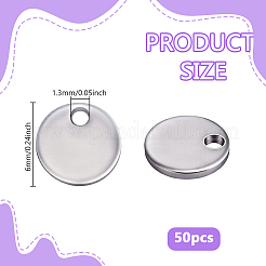 500Pcs 304 Stainless Steel Stamping Blank Tag Pendants&nbsp;STAS-GA0002-27