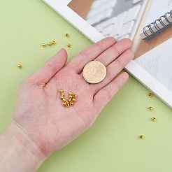 アイアン製スペーサービーズ  長持ちメッキ  ラウンド  ゴールドカラー  4mm  穴：1.5mm&nbsp;IFIN-R237-4mm-G