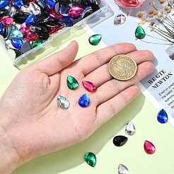 180Pcs 6 Colors Acrylic Rhinestone Flat Back Cabochons&nbsp;GACR-YW0001-04