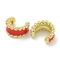 Brass with Enamel Cuff Earrings&nbsp;EJEW-C104-079B-02