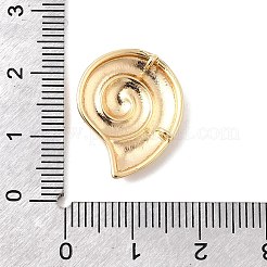 真鍮チャーム  巻き貝の形をしたチャーム  18KGP本金メッキ  20.5x16x5mm  穴：1.2mm&nbsp;KK-A277-25G