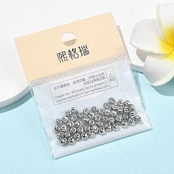 シェグレース真鍮スペーサービーズ  カドミウムフリー＆ニッケルフリー＆鉛フリー  ラウンド  カーブ  プラチナメッキ  4mm  穴：1.4mm&nbsp;XGRPCF010-177P