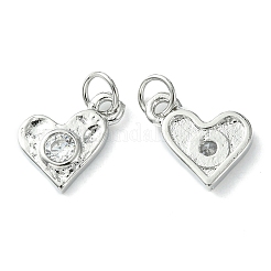 Rack Plating Brass Micro Pave Cubic Zirconia Pendants&nbsp;KK-K332-08P