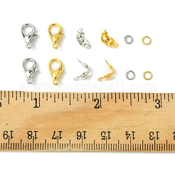 DIY ジュエリー ファインディング キット  亜鉛合金カニカンを含む  鉄のボールチープ  真鍮製ダルマチープ  304ステンレススチールオープン丸カン  プラチナ·ゴールデン&nbsp;DIY-FS0006-79
