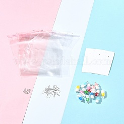 半透明プラスチック錠剤カプセルと真鍮ダングルイヤリングの手作りキット  ミックスカラー  4~29x0.5~10.5mm  穴：2mm&nbsp;DIY-FS0007-13