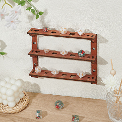 1 Bag 3-Tier Wooden Wall Mounted Dice Organizer Display Tower Racks&nbsp;ODIS-BC0001-27