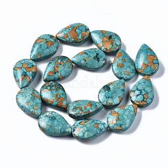 Dyed Synthetic Turquoise Teardrop Bead Strands&nbsp;TURQ-Q100-10B