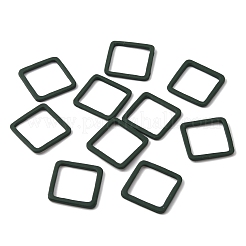 スプレープリント合金フレームコネクター  正方形  ミッドナイトブルー  18x18x1.5mm  内径：14x14mm&nbsp;FIND-WH0050-61A