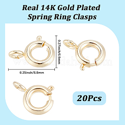 20Pcs Brass Spring Ring Clasps&nbsp;KK-BBC0025-72B