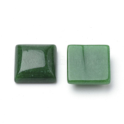 天然石ホワイトジェイドカボション  染め  正方形  濃い緑  10x10x5mm&nbsp;G-Q975-10x10-07