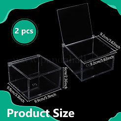 Transparent Acrylic Packaging Boxes with Flip Lid&nbsp;CON-WH0085-122B