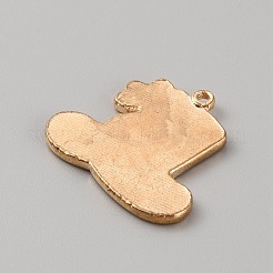 聖パトリックの日合金エナメルペンダント  スパンコール  帽子  グリーン  25.5x28.5x2mm  穴：1.5mm&nbsp;ENAM-WH0004-03KCG-01