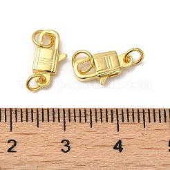 925スターリングシルバーカニカン  丸カン付き  ロック  18KGP本金メッキ  11.5x6x2.5mm&nbsp;STER-D006-20G