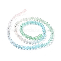 10 Strands Transparent Gradient Color Glass Beads Strands&nbsp;GLAA-CJ0002-09B