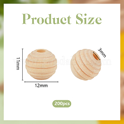 Natural Wood Beads&nbsp;WOOD-FG0001-03