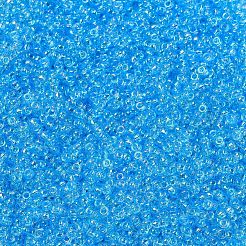 MIYUKIラウンドロカイユビーズ  日本製シードビーズ  （rr260)透明なアクアab  11/0  2x1.3mm  穴：0.8mm  約1100PCS /ボトル  10 G /ボトル&nbsp;SEED-JP0008-RR0260