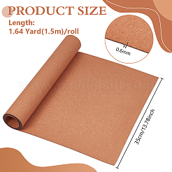 バッグや財布用の混合レザー手工芸ライナーロール  長方形  砂茶色  1500x350x0.6mm&nbsp;AJEW-WH0643-143B