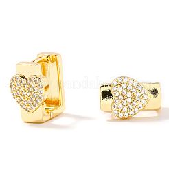 Brass Heart Hoop Earrings&nbsp;MF3447-1