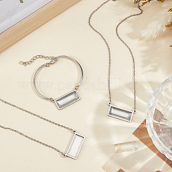 DIY 304 Stainless Steel 2Pcs Necklaces & 2Pcs Bracelets Making Kits&nbsp;SJEW-DR00003