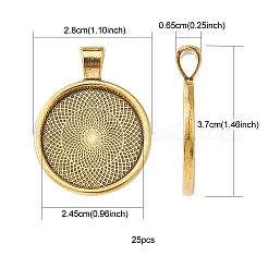 Alloy Pendant Cabochon Settings&nbsp;PALLOY-YW0001-69AG