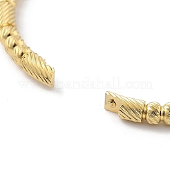 Ion Plating(IP) 304 Stainless Steel Grooved Hinged Bangles&nbsp;BJEW-P313-02G