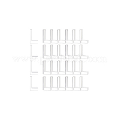 アクリルクラフトハニカムダボピン30個  レーザー彫刻機アクセサリー  文字l  35x21x8mm&nbsp;FIND-BC0013-60D