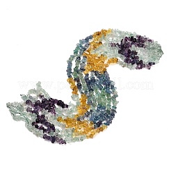 天然の多色蛍石ビーズ連売り  チップ  5~10x4~11x2~6mm  穴：0.8mm  15.35''（39センチメートル）&nbsp;G-D109-B02