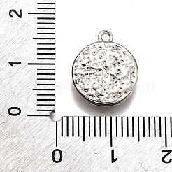 真鍮マイクロパヴェクリアキュービックジルコニアペンダント  蛇模様の平丸  プラチナ  15x12.5x2.5mm  穴：1.2mm&nbsp;LS-KK-G530-02P