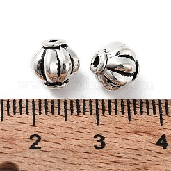 チベット風合金ビーズ  カドミウムフリー＆鉛フリー  ランタン  アンティークシルバー  8x8x7.5mm  穴：1.5mm  約1000個/1000g&nbsp;FIND-Q094-36AS