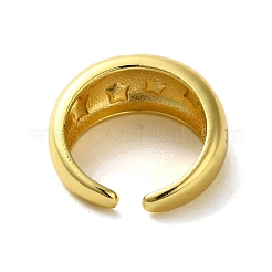 真鍮製リング  18KGP本金メッキ  スター  内径：18mm&nbsp;LS-RJEW-B057-02G-02