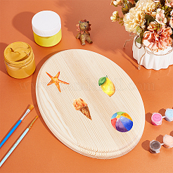 Unfinished Natural Beech Wood Cabochons for DIY Handmade&nbsp;WOOD-WH0125-12