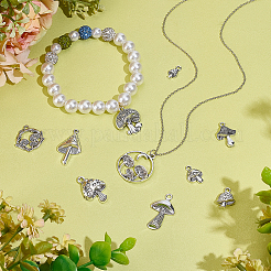 100Pcs 10 Styles Tibetan Style Alloy Pendants&nbsp;TIBEP-ME0001-11