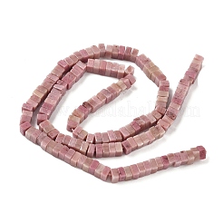 天然石ロードナイトビーズ連売り  正方形  4x4x2.5~3mm  穴：1mm  約156~164個/連  15.08''（38.3cm）〜15.35''（39cm）&nbsp;G-I394-A06