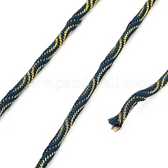 ポリエステルツイストコード  メタリック糸付き  ラウンド  マリンブルー  3mm&nbsp;FB-NH0001-01A