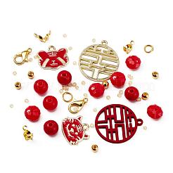 Tiger Zodiac Bracelets DIY Making Kits&nbsp;DIY-YW0004-26
