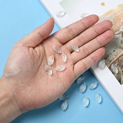 透明なアクリルビーズ  約8 mm幅  長さ15mm  穴：1.5mm  約1300個/500g&nbsp;PL777
