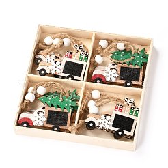 Christmas Theme Wood Big Pendant Decorations&nbsp;HJEW-F011-03