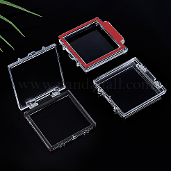 プラスチック製押しボタンスイッチ保護カバー  正方形  透明  54.5x48.5x8mm&nbsp;LS-AJEW-WH0819-013