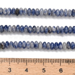 天然ブルースポットジャスパービーズ連売り  ロンデル  4x2mm  穴：0.9mm  約160~162個/連  14.96~15.16インチ（38~38.5cm）&nbsp;G-Z110-B14-2x4mm