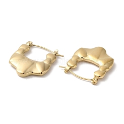 ラックメッキ 304 ステンレススチール 厚手フープピアス 女性用  18KGP本金メッキ  22.5x20x3.5mm&nbsp;EJEW-Z026-28G
