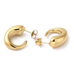 304 Stainless Steel Horn Stud Earrings&nbsp;EJEW-Z026-07G