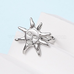 304 Stainless Steel Cuff Rings for Women&nbsp;RJEW-B136-03P