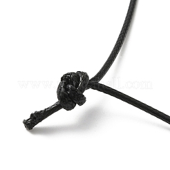 Zinc Alloy Rose Flower Pendant Necklace with Leather Cords&nbsp;NJEW-D044-01KCG
