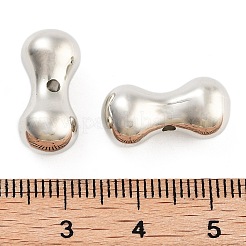 CCBプラスチックビーズ  骨  プラチナ  17.5x8.5mm  穴：1.6mm  約694個/500g&nbsp;CCB-S164-60P