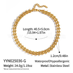 Vintage Style 304 Stainless Steel Triangle V Shaped Link Chain Necklaces for Women&nbsp;JI3504-1