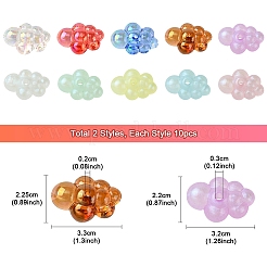 20Pcs 2 Styles Acrylic Beads&nbsp;PACR-YW0001-28