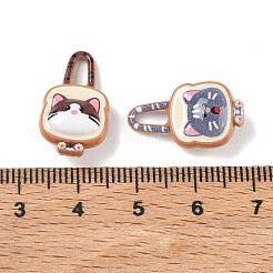合金ペンダント  猫の形をしたチャームが付いたバッグ  スプレー塗装  ミックスカラー  20x12x6mm  穴：3x5.5mm&nbsp;FIND-D045-01