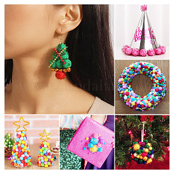 200Pcs 2 Styles Handmade DIY Doll Craft Pom Pom Yarn Pom Pom Balls&nbsp;AJEW-TA0002-18