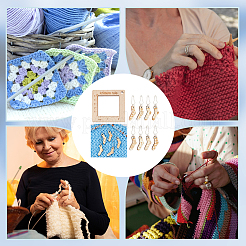 Alloy and  Wooden Sweater Knitting tool&nbsp;AJEW-WH0472-20I
